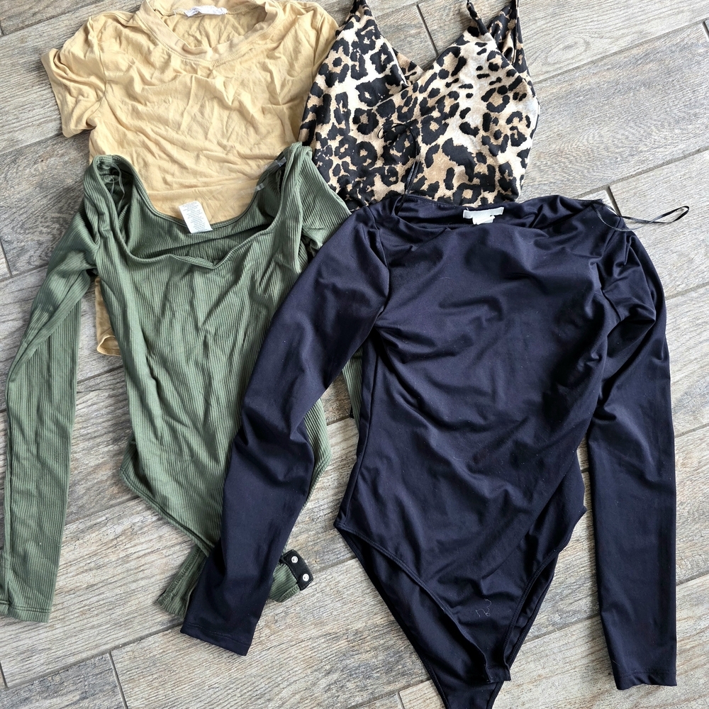 Bundle Lot 4 Bodysuits Women's Top XS small
